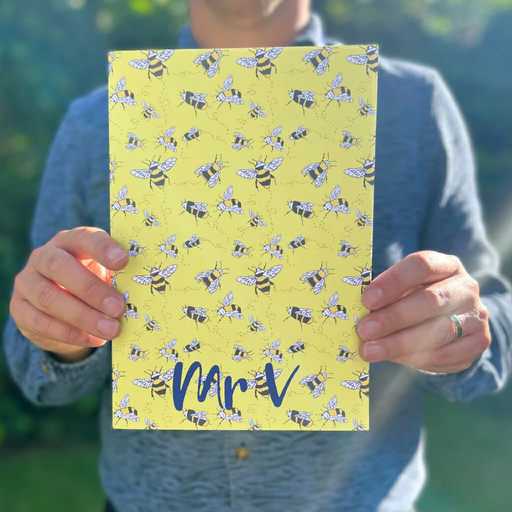 Personalised Floral Teacher Notebook And Sprout Pencil - Image 2
