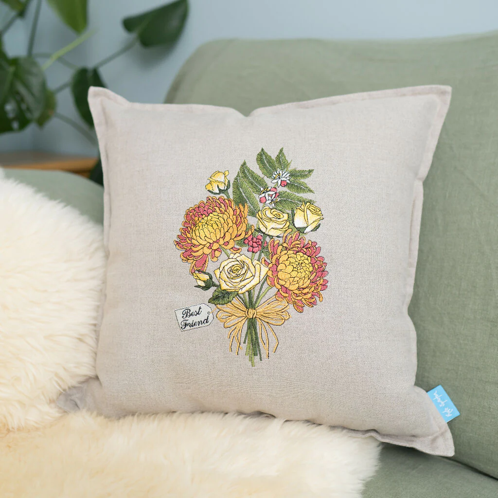 Personalised Friend Bouquet Cushion - Image 2