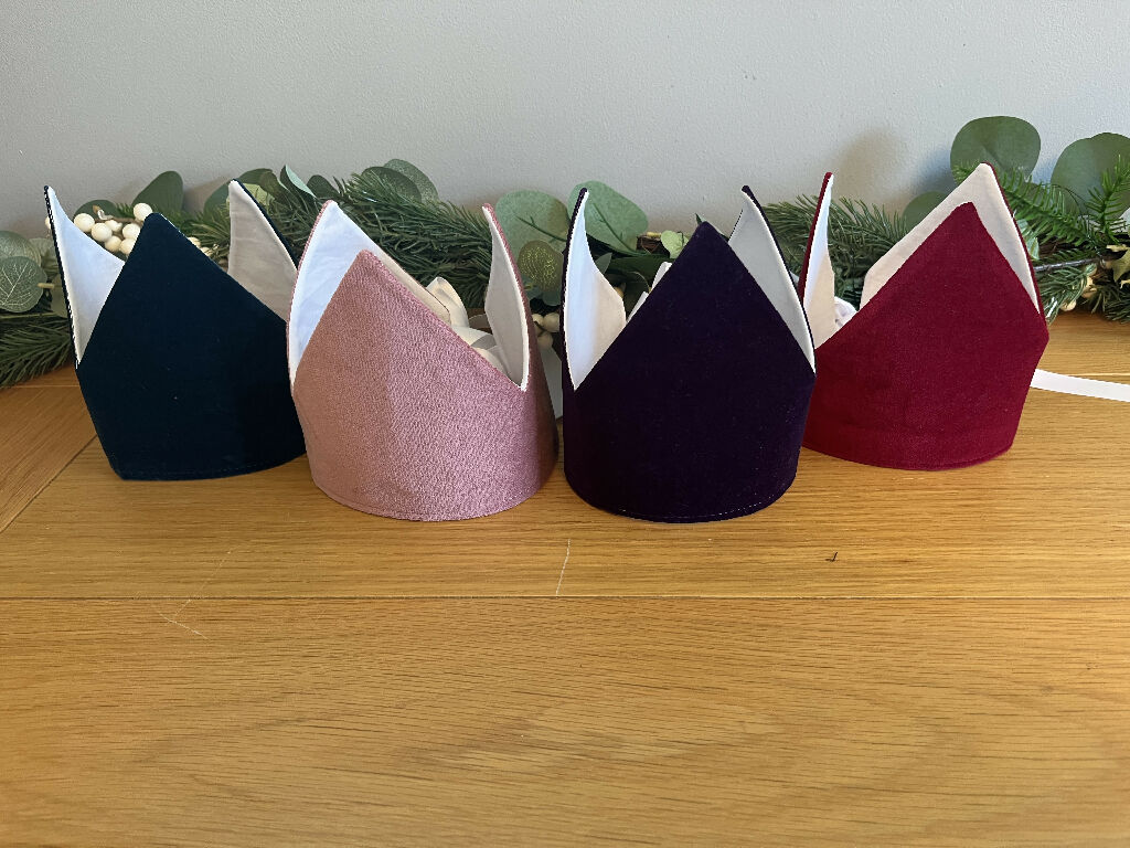 Personalised Luxury Velvet Christmas Cracker Hats Eco and Reusable - 8 Colours - Image 5