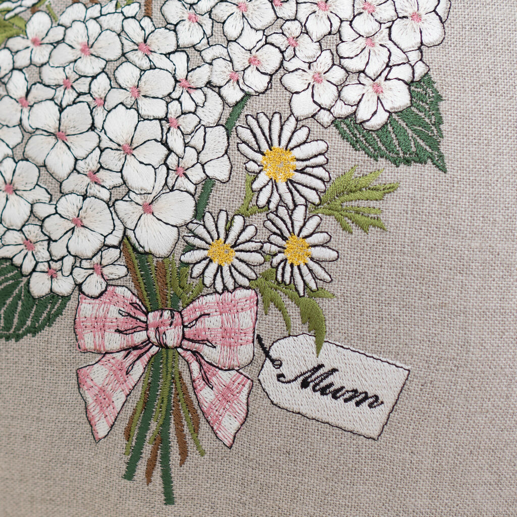 Personalised New Mum/New Beginnings Bouquet Cushion - Image 4
