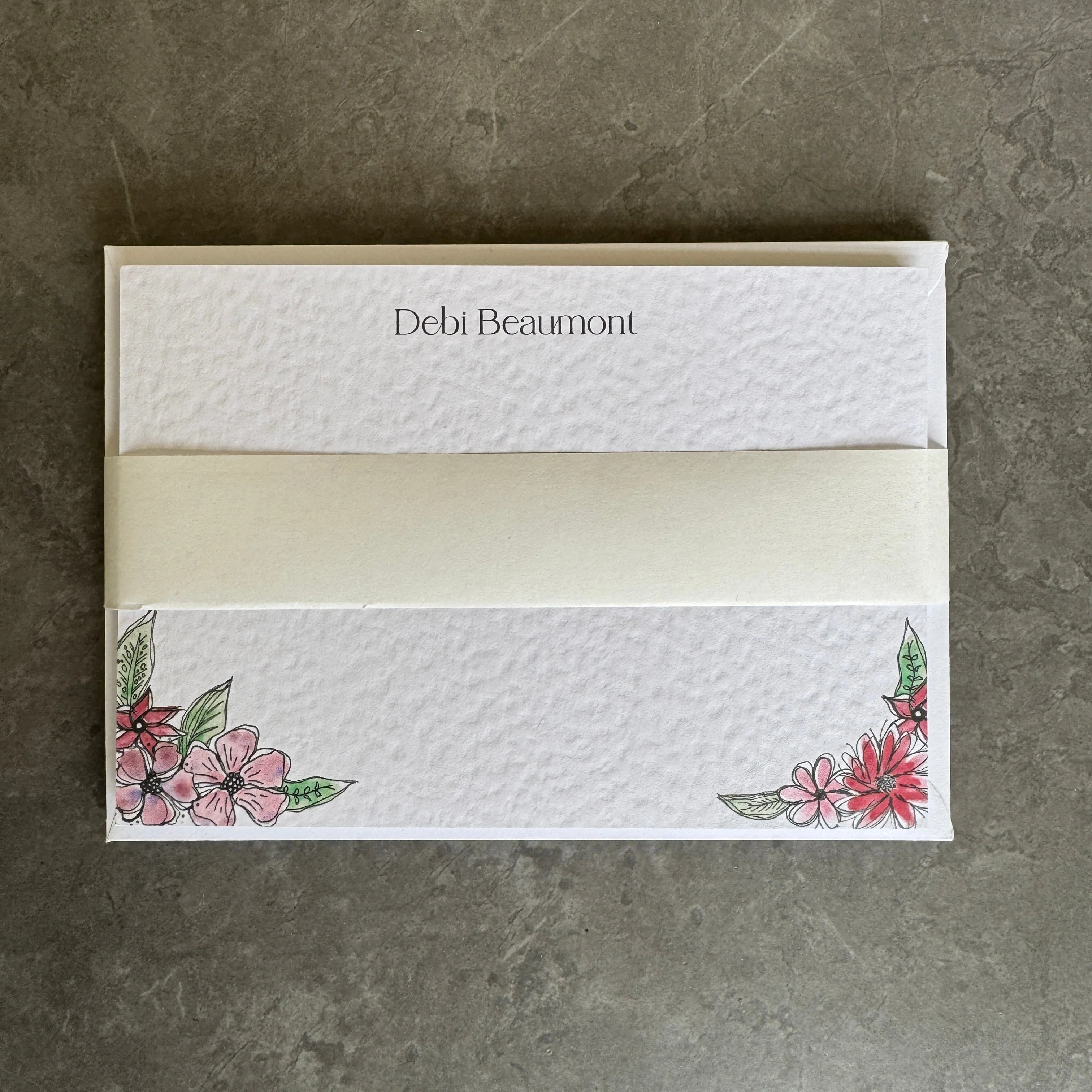 Personalised Pink Floral Note Cards - Image 6