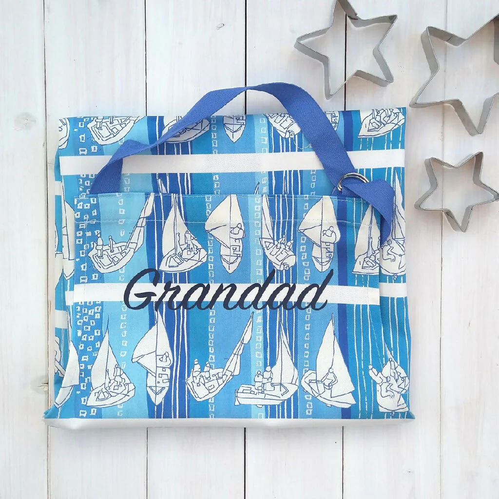 Personalised 'Sailing' Cotton Adults Apron - Image 4