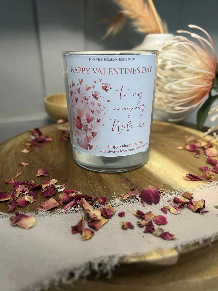 Personalised Valentines Day Candle, Soy Candle - Image 2