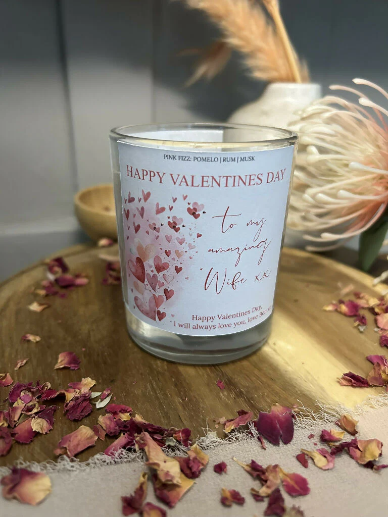 Personalised Valentines Day Candle, Soy Candle - Image 4