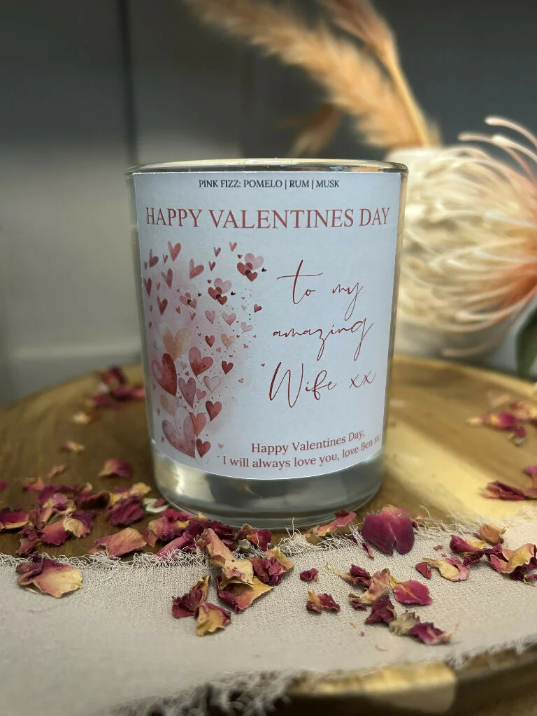 Personalised Valentines Day Candle, Soy Candle - Image 5