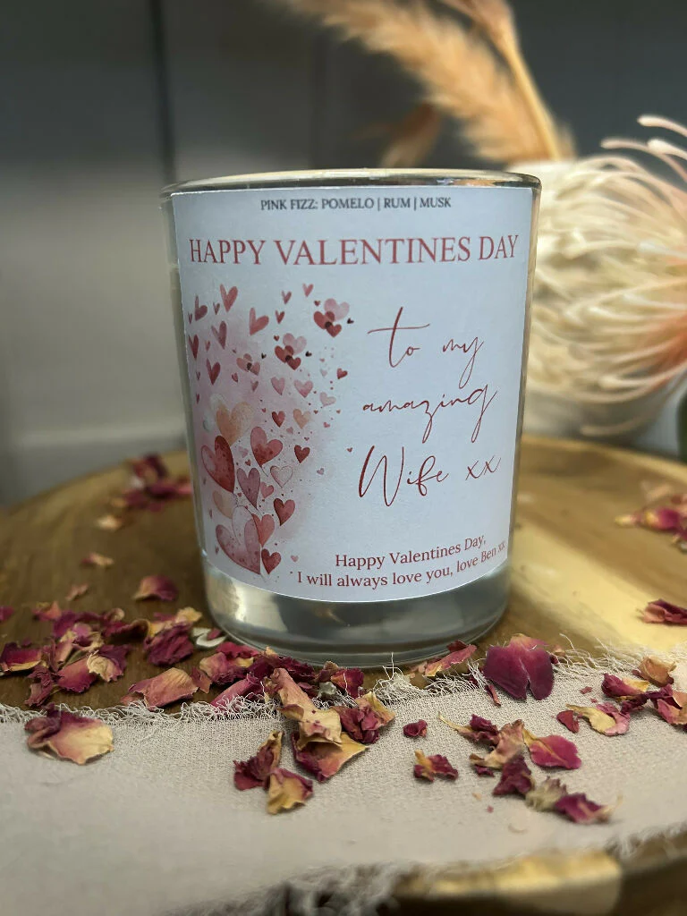 Personalised Valentines Day Candle, Soy Candle - Image 6