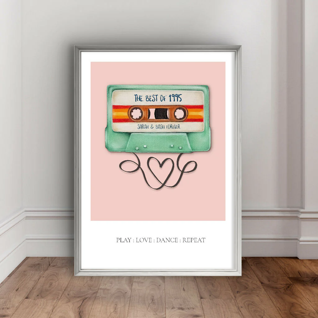 Personalised Anniversary Print – Mix Tape - Image 5