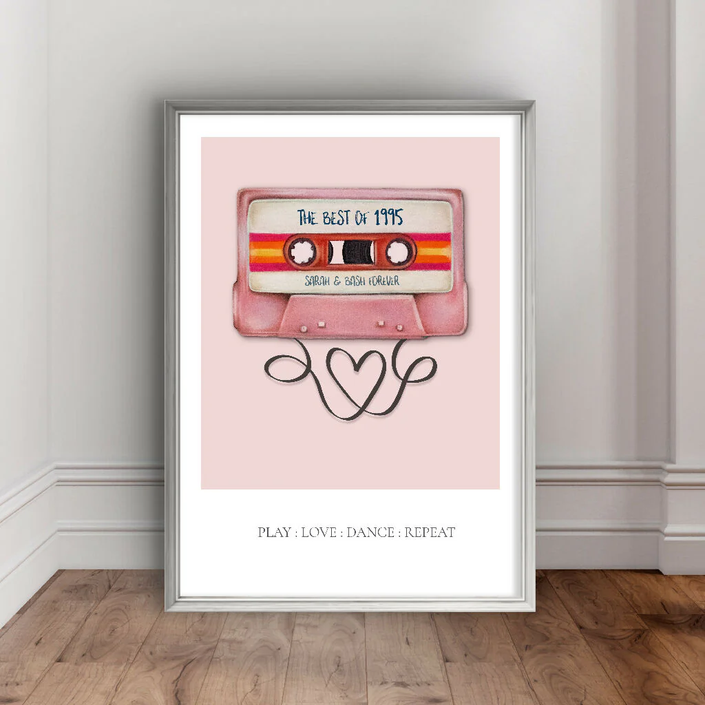 Personalised Anniversary Print – Mix Tape - Image 6
