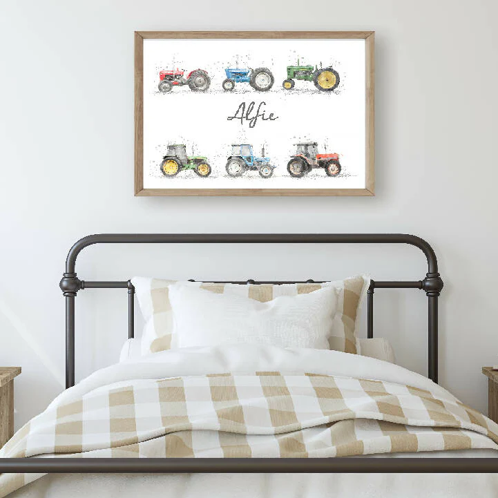 Personalised Vintage Tractor Print - Image 2