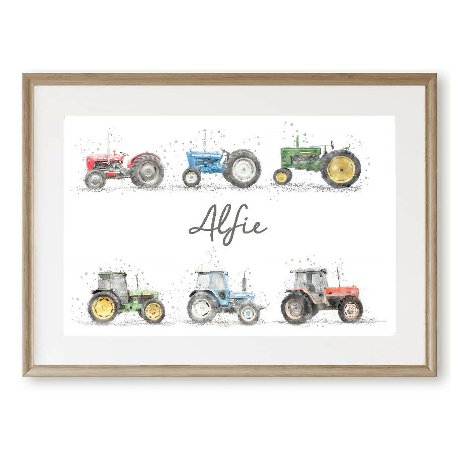 Personalised Vintage Tractor Print - Image 3