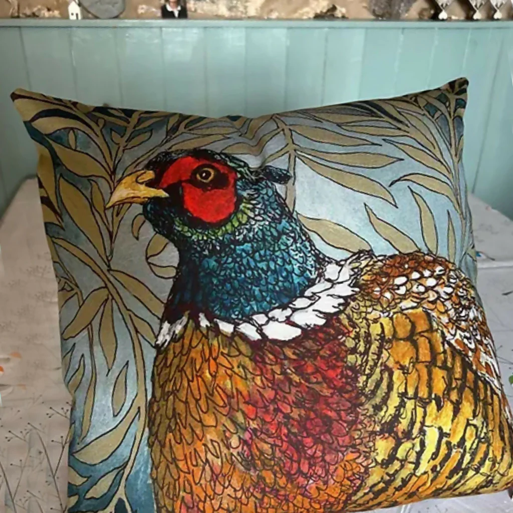Pheasant Double Sided Cushion Cover - Image 4