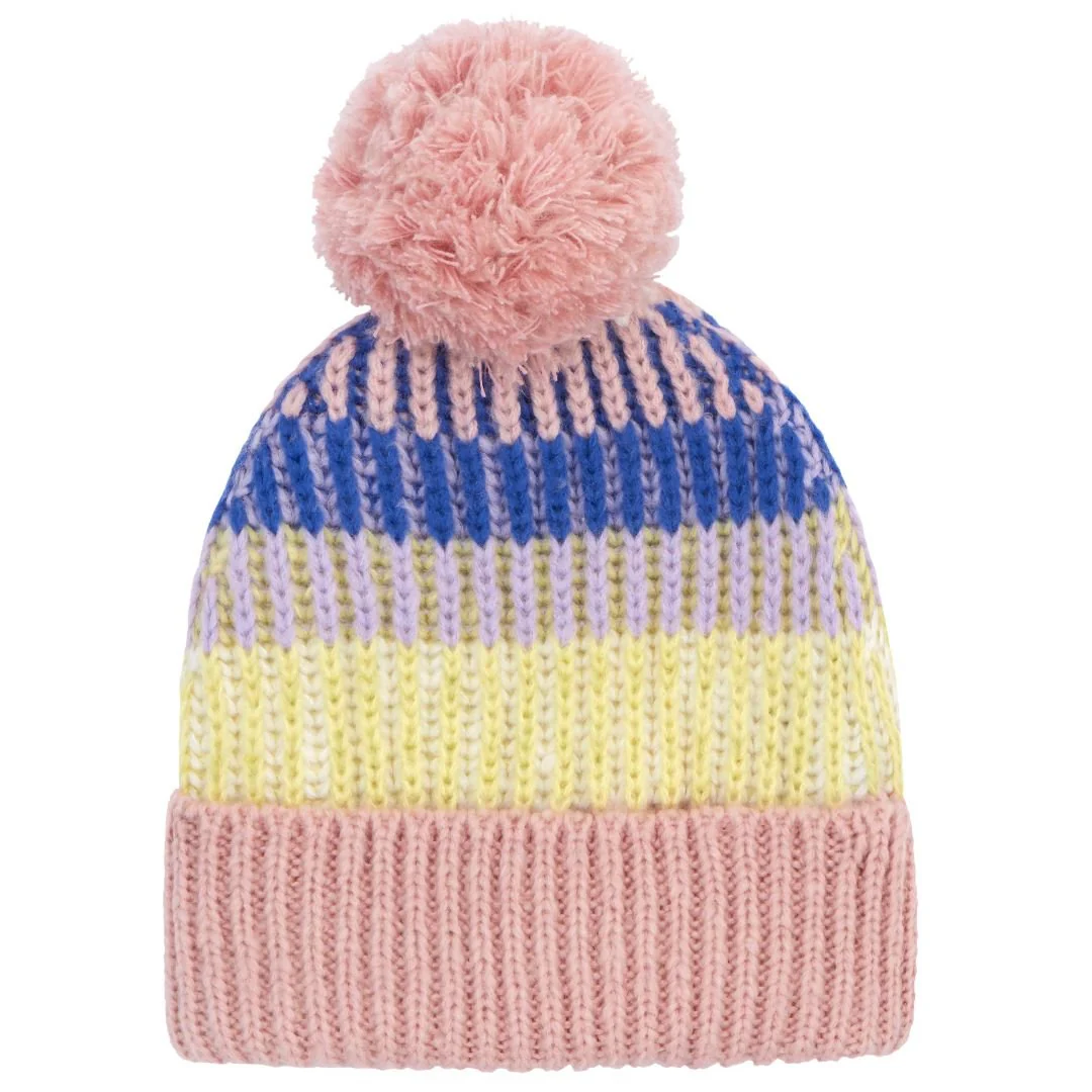 Phoebe Stripe Beanie Hat - Pink - Image 2