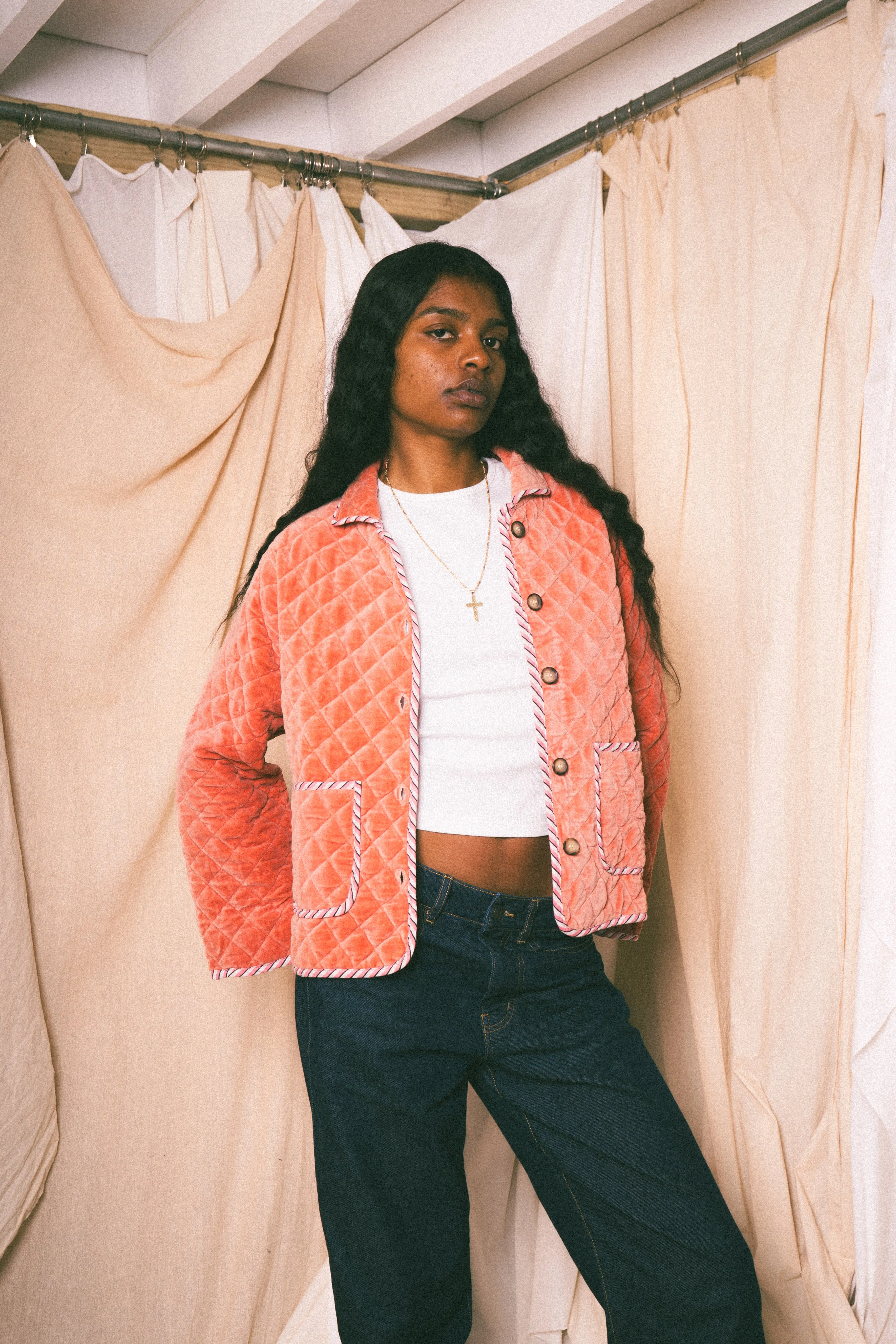 Pink Burford Velvet Jacket - Image 6