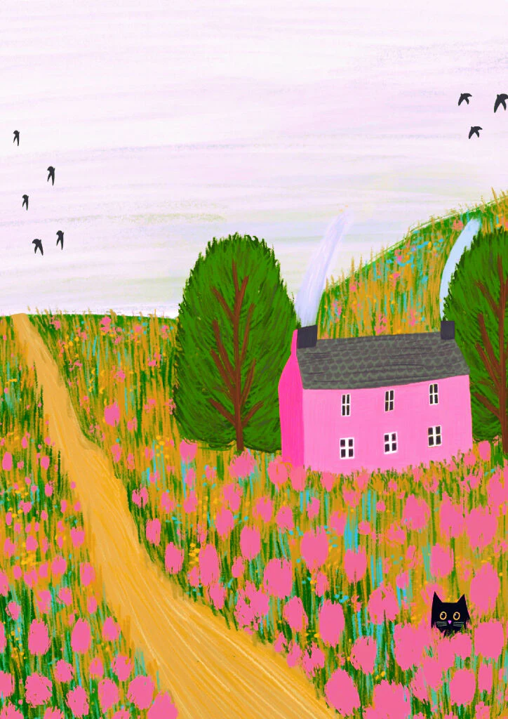 Pink Cottage print - Image 2