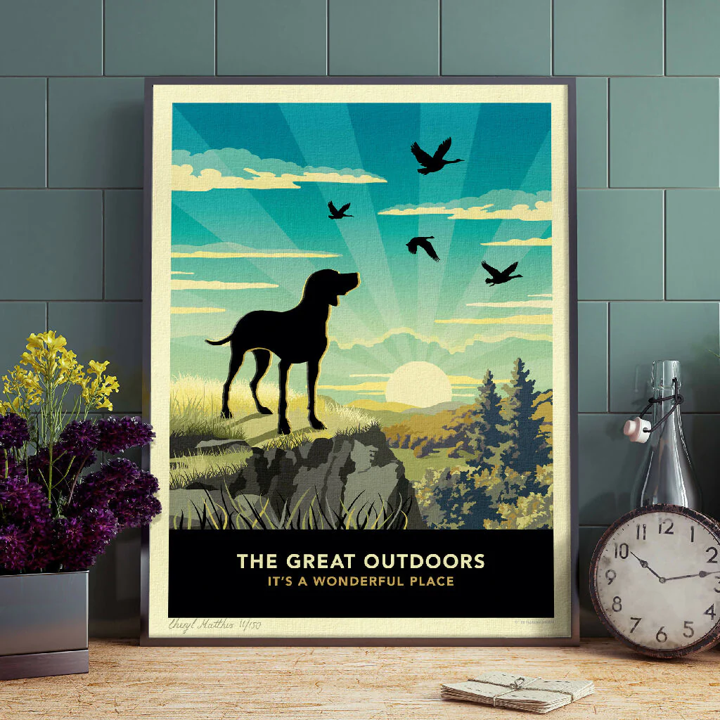 POINTER OR VISZLA 'THE GREAT OUTDOORS’ LIMITED EDITION ART PRINT