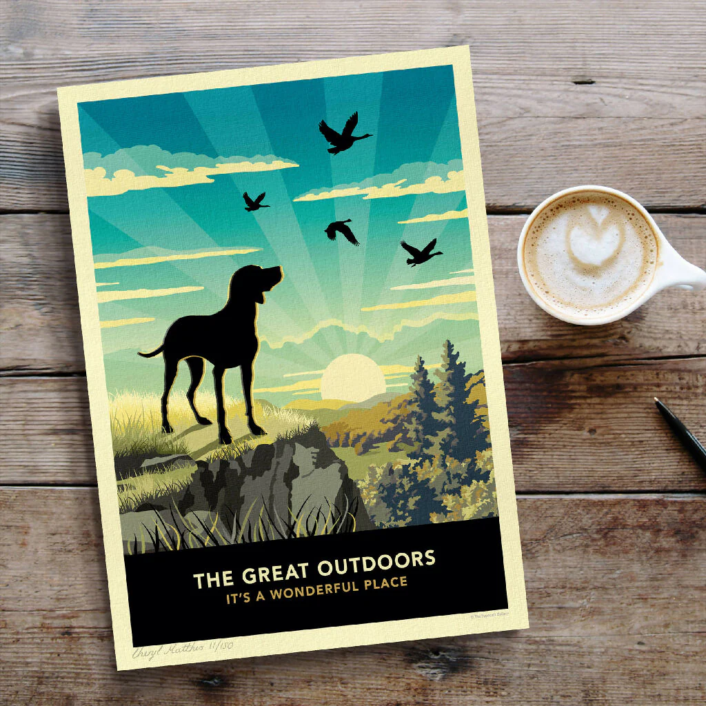 POINTER OR VISZLA 'THE GREAT OUTDOORS’ LIMITED EDITION ART PRINT - Image 6