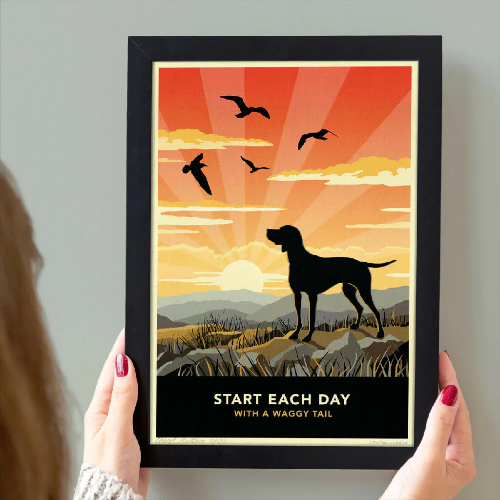 POINTER OR VIZSLA ‘WAGGY TAILS’ LIMITED EDITION ART PRINT - Image 4