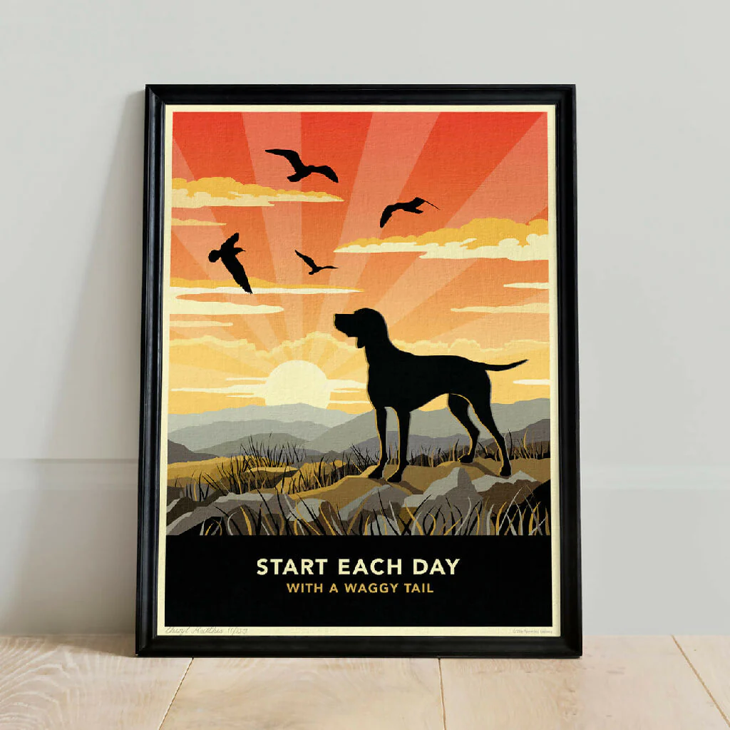 POINTER OR VIZSLA ‘WAGGY TAILS’ LIMITED EDITION ART PRINT - Image 5