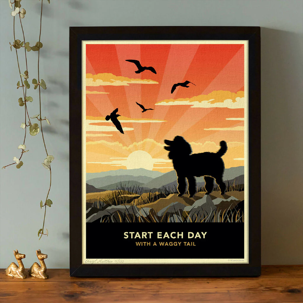 POODLE ‘WAGGY TAILS’ LIMITED EDITION ART PRINT
