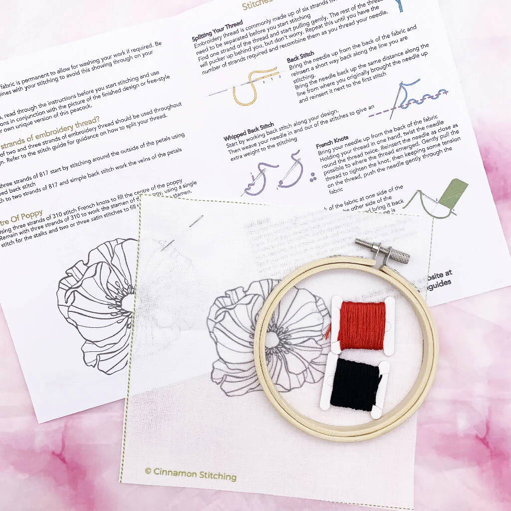 Poppy Embroidery Kit - Image 7