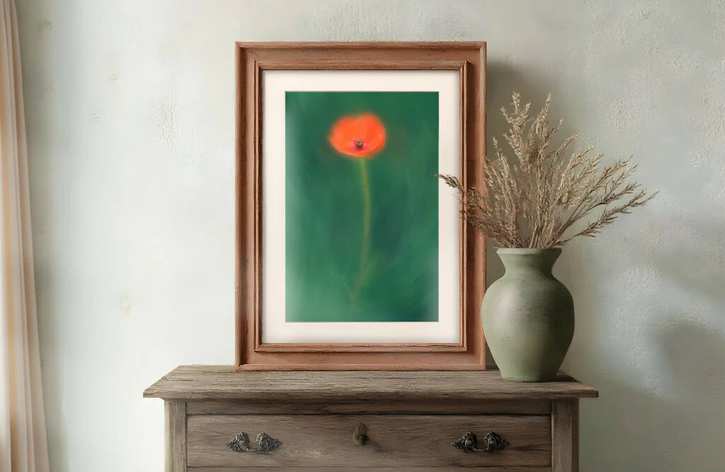 Flower Art Print for Home Interiors 'Poppy'