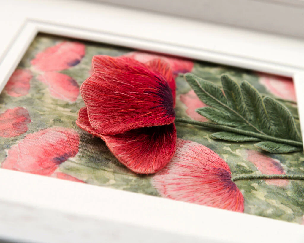Poppy Hand Embroidery KIt - Image 3