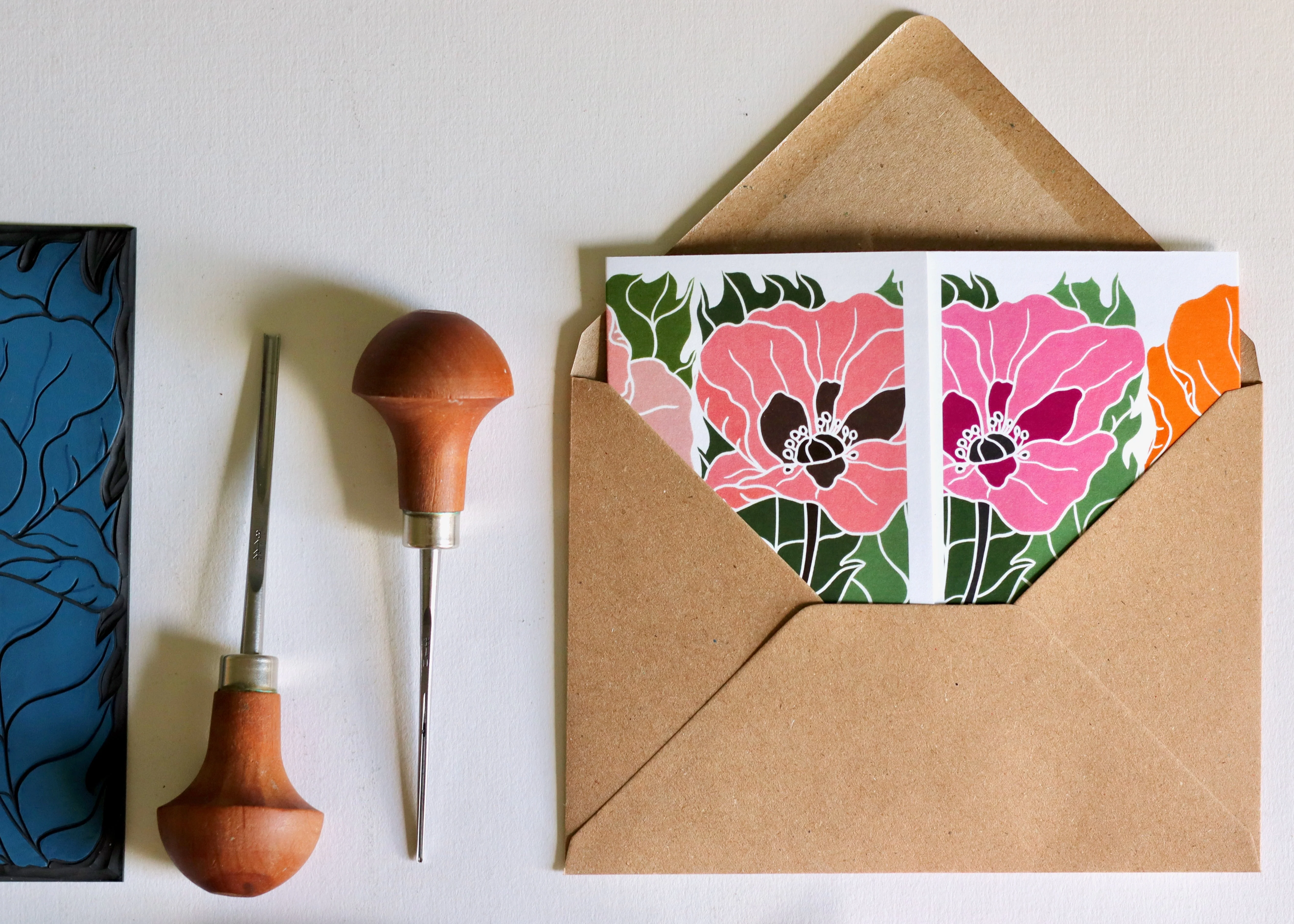 Poppy Parade Garland Card | Single Card & Envelope - Image 10