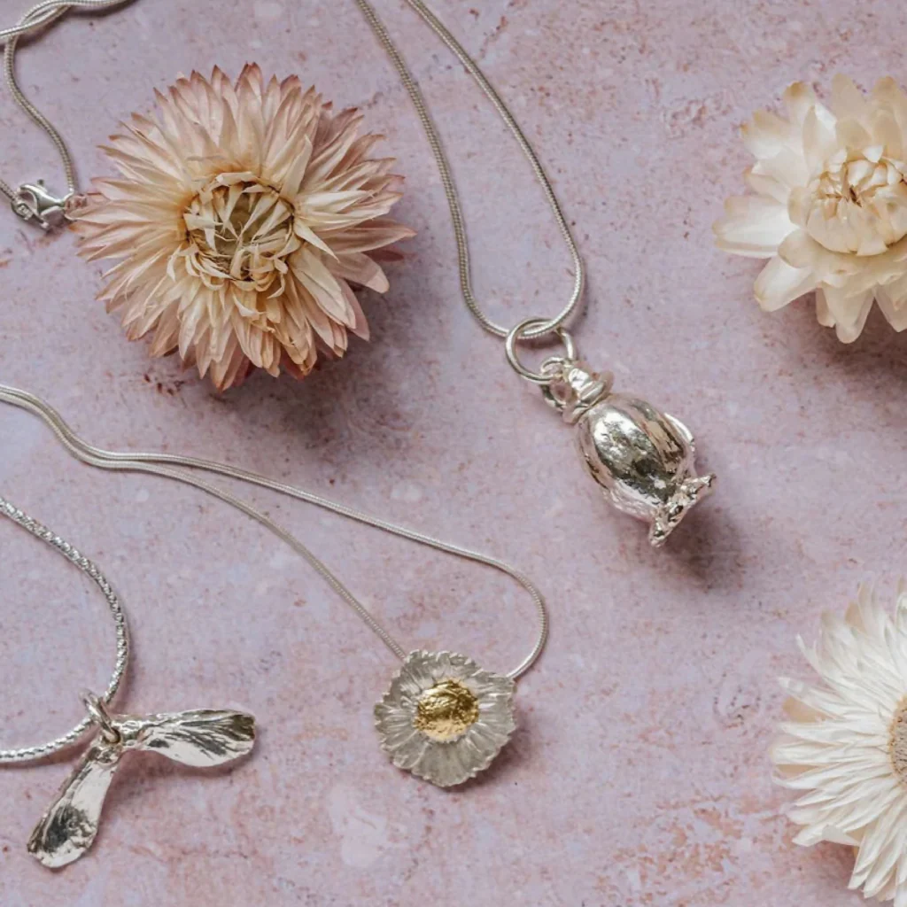 Poppy Seed Head Pendant Necklace - Image 3