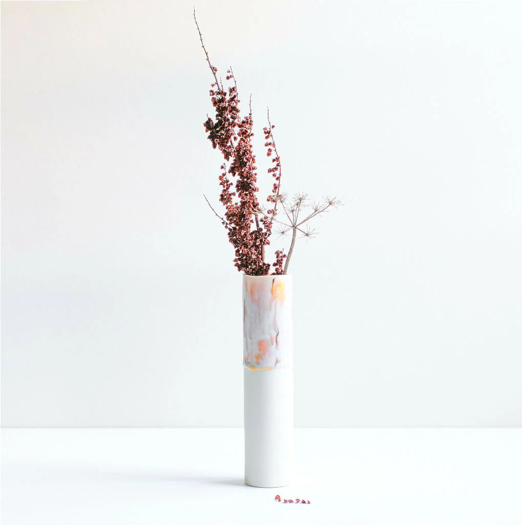 Porcelain Vase Tall - Image 3