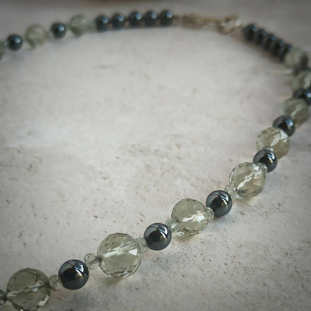 Prasiolite and Hematite Necklace - Image 3