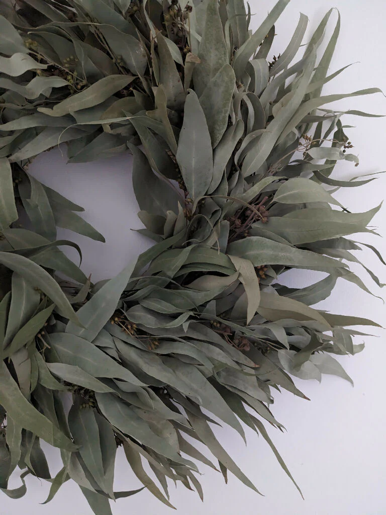Dried Eucalyptus Handmade Wreath With Touch Of Statice