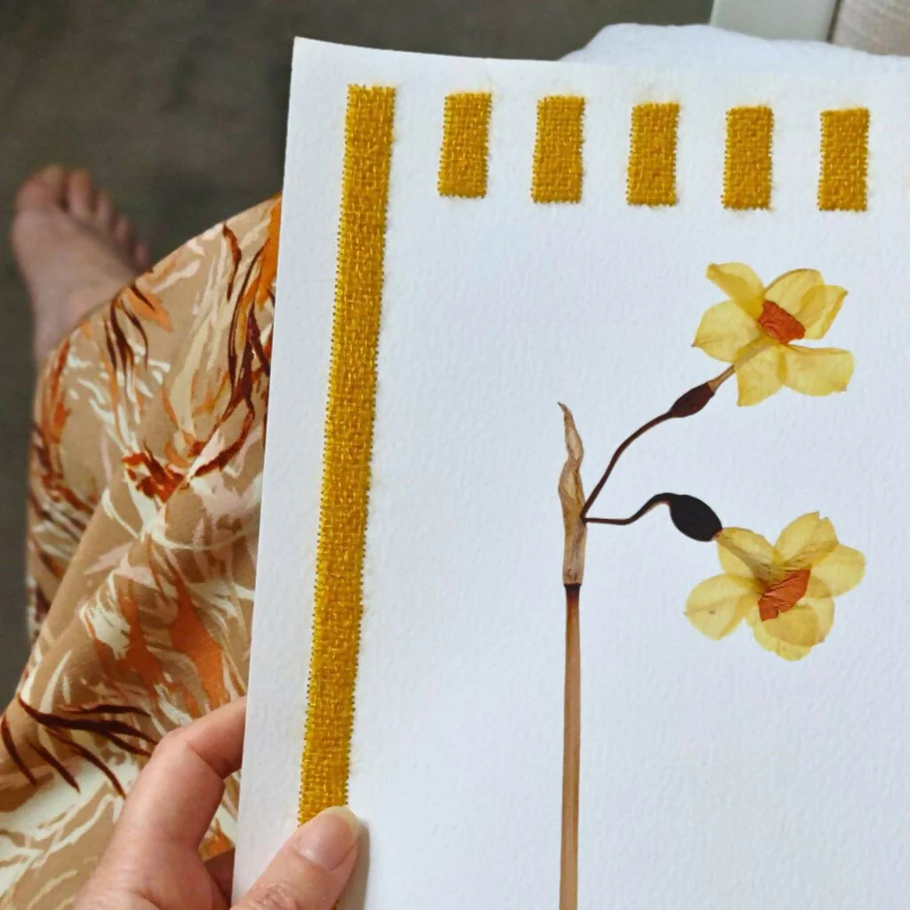 Pressed Daffodils Embroidery - Image 2