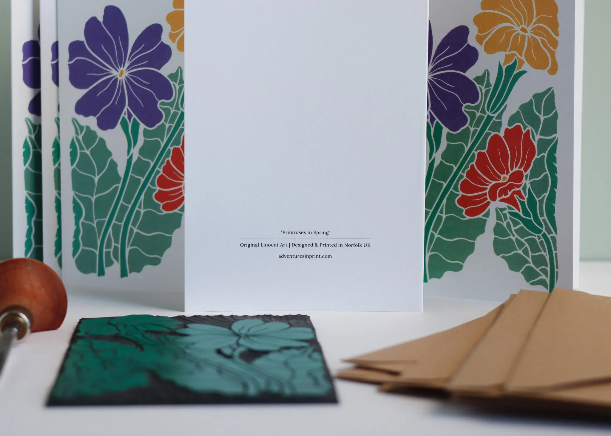 Primroses in Spring | Set of 8 Notecards & Envelopes - Image 3