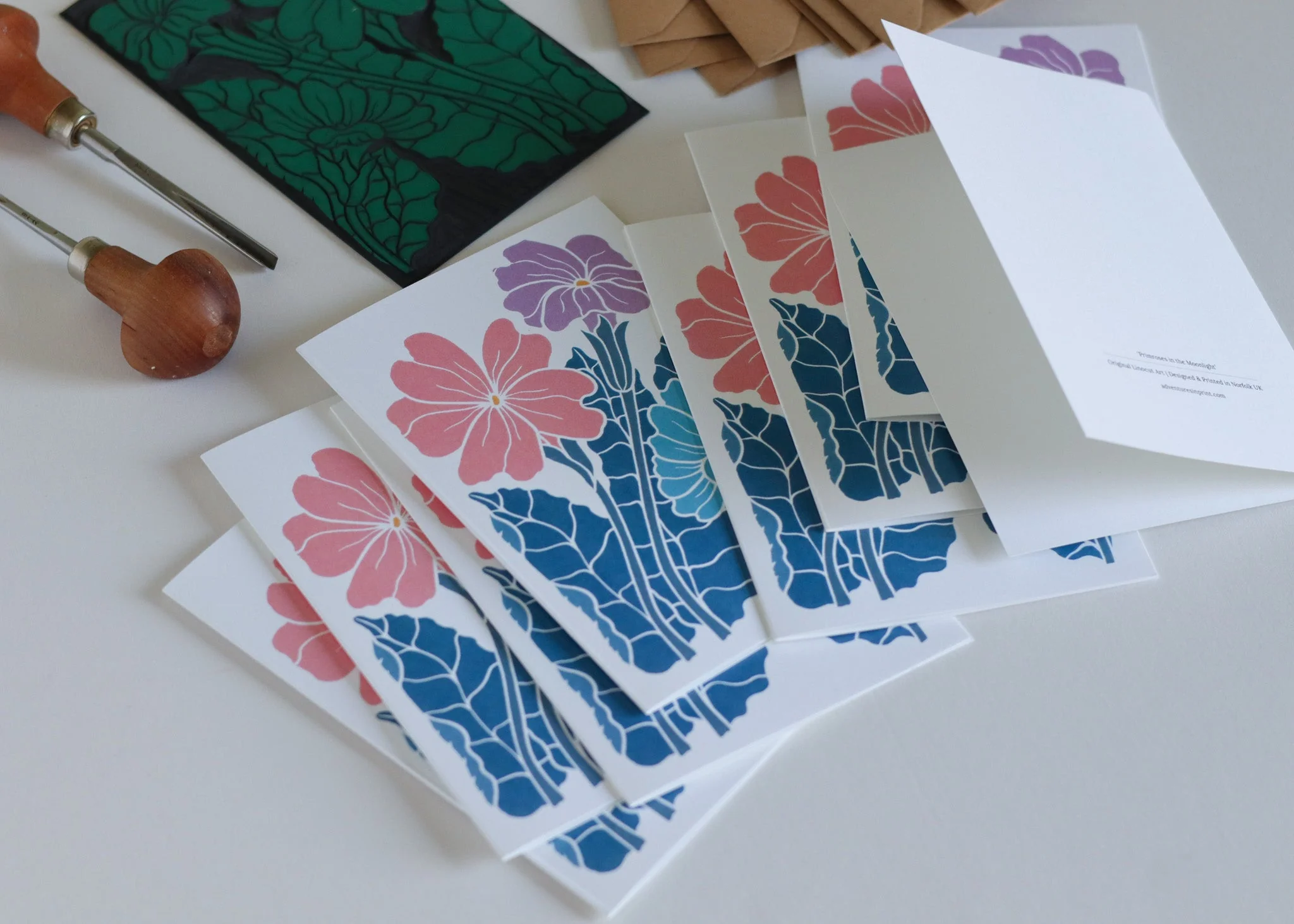 Primroses in the Moonlight | Set of 8 Notecards & Envelopes - Image 6