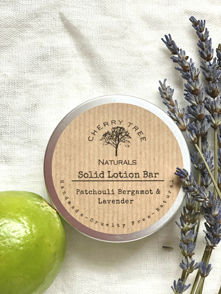 Patchouli, Lavender and Bergamot Solid Lotion Bar - Image 2