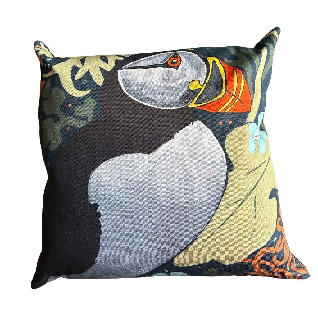 Puffin Double Sided Cushion Cover - Image 2