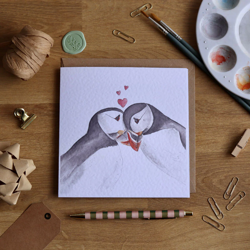 Puffins Greeting Card