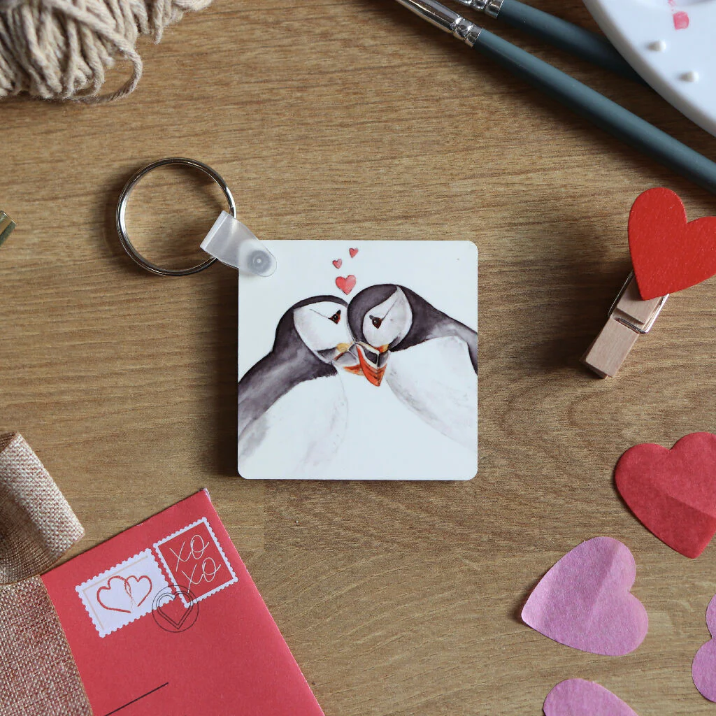 Puffins Keyring