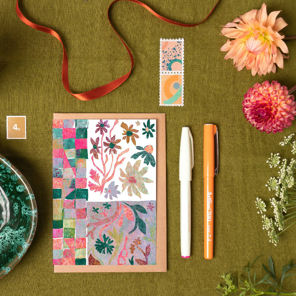 Quilts Set of 6 Cards in Pink - Image 5
