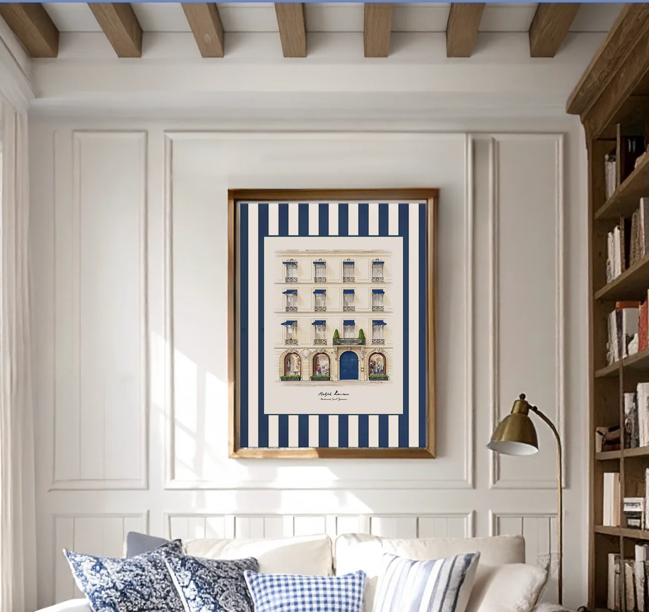Ralph Lauren Store Saint Germain Watercolor Paris Illustration - Image 3