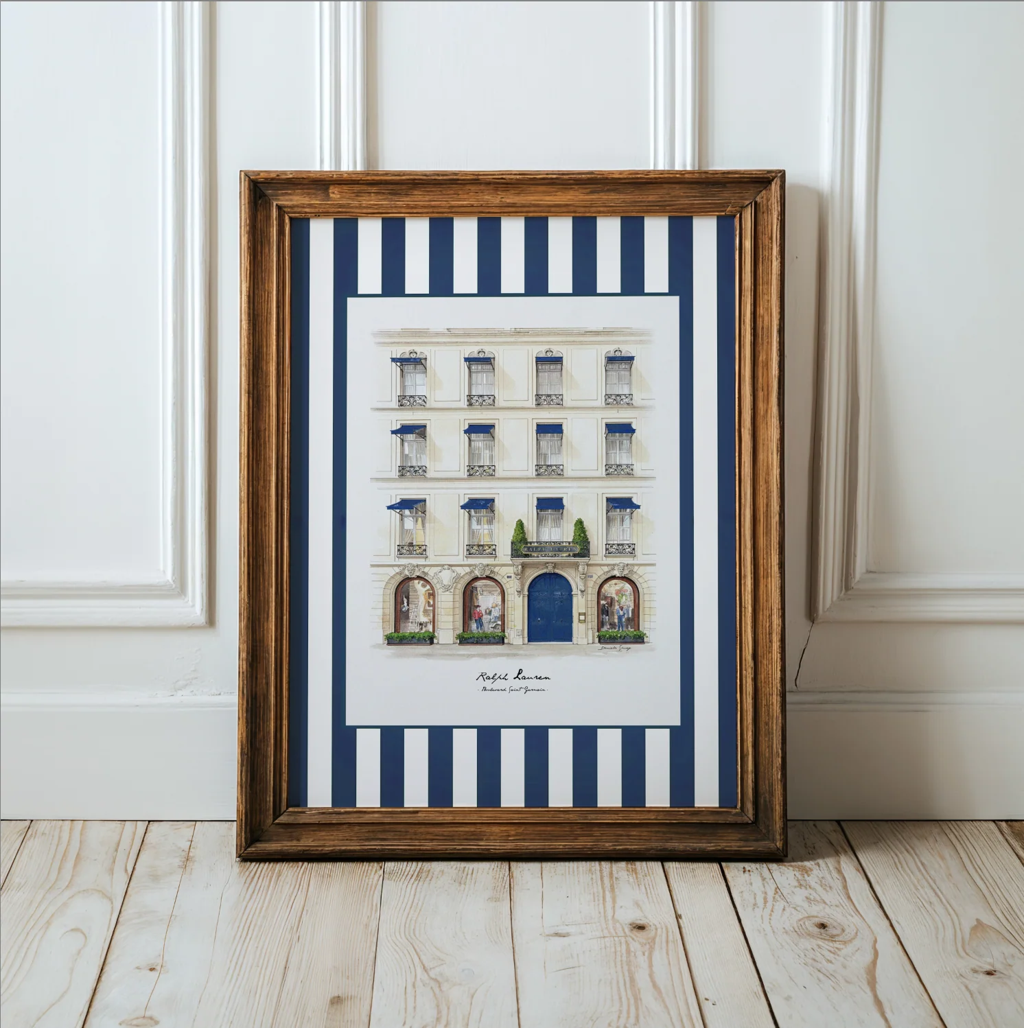 Ralph Lauren Store Saint Germain Watercolor Paris Illustration - Image 4