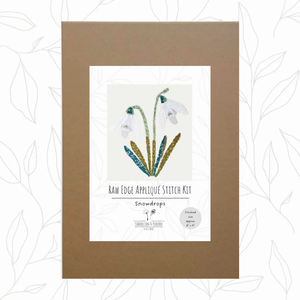 Raw Edge Appliqué Stitch Kit - Snowdrops - Image 3