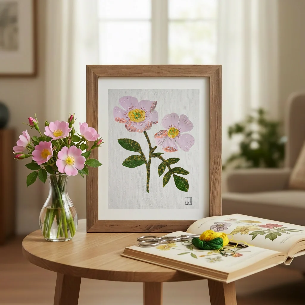Raw Edge Appliqué Stitch Kit - Wild Dog Rose