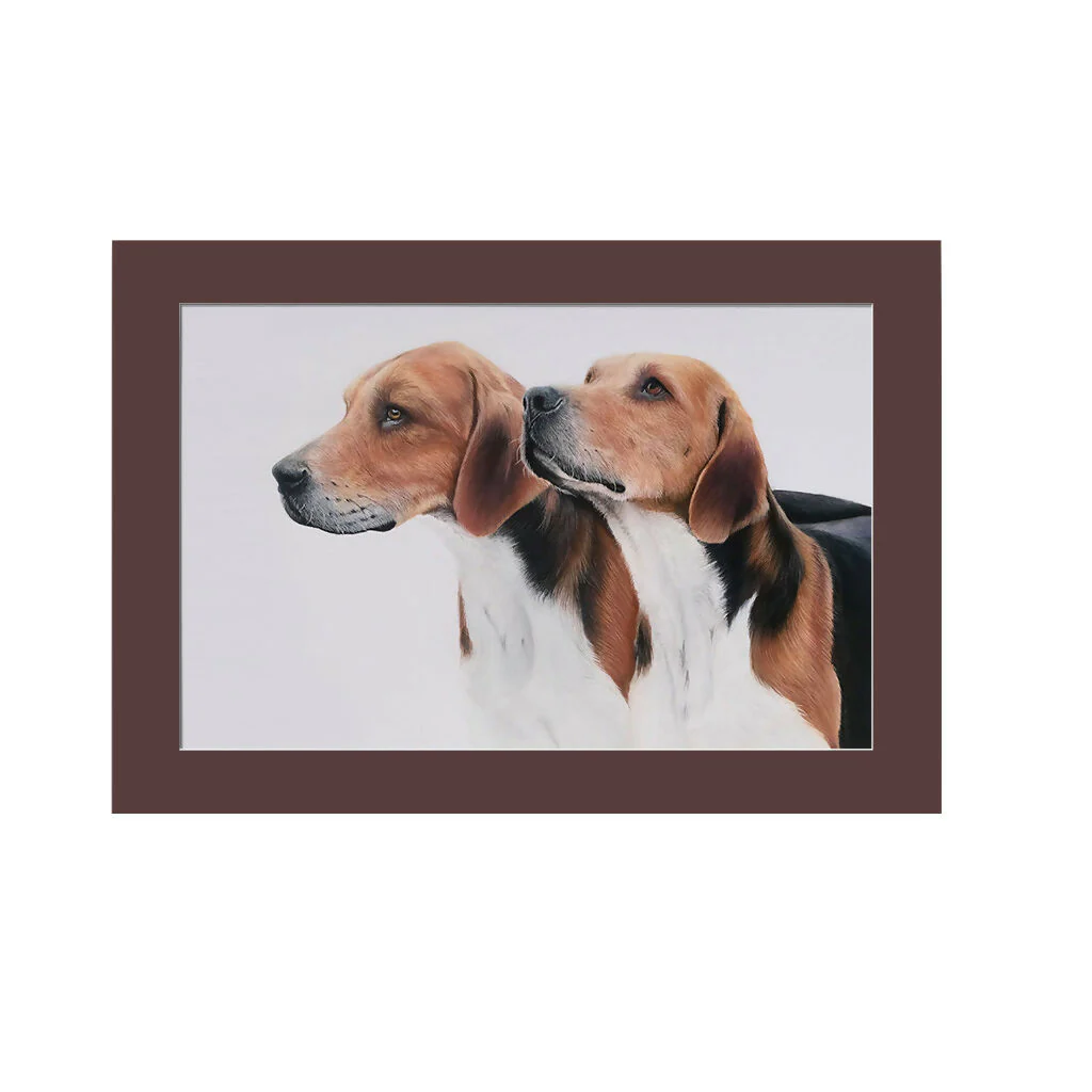 Ready for the Off – A3 Giclée Hound Print with Mount - Image 2