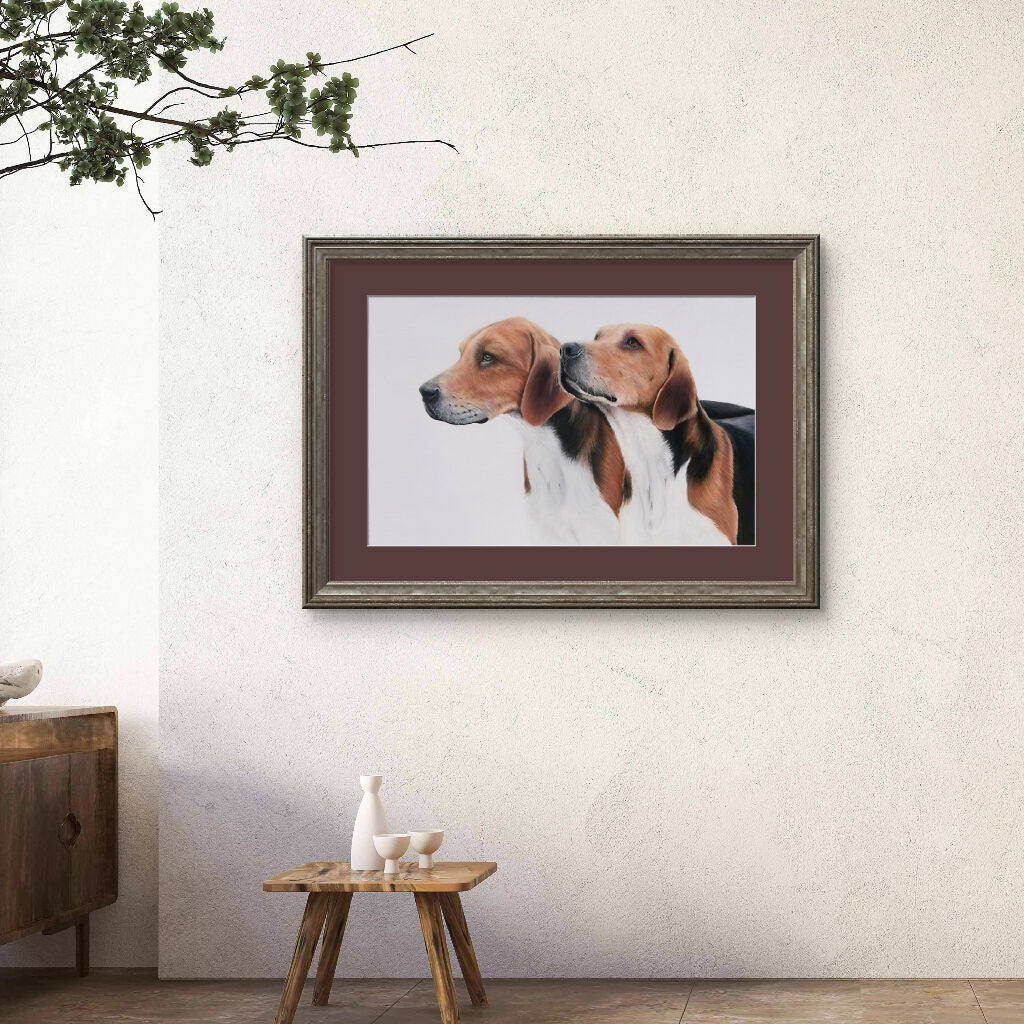 Ready for the Off – A3 Giclée Hound Print with Mount - Image 3
