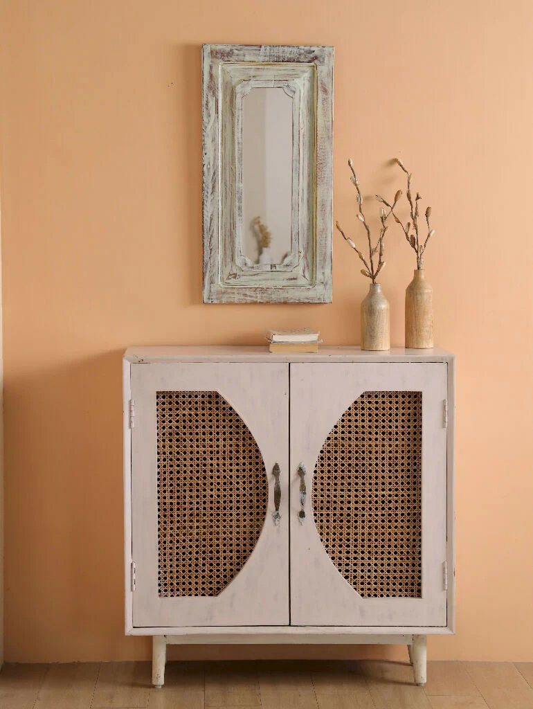 Rectangular Mirror Reclaimed Wood - Teal Green - Image 10