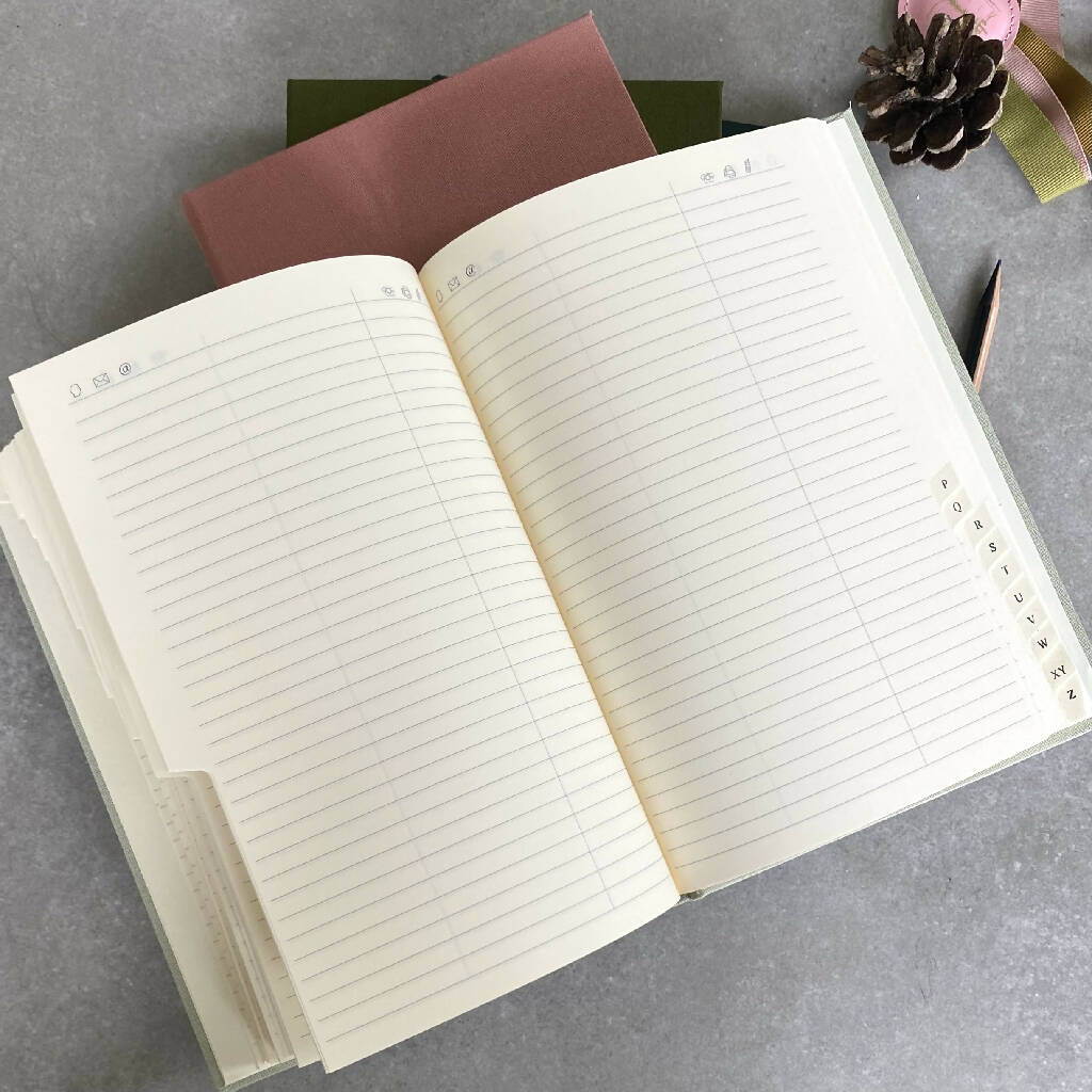 Recycled Leather Address Book with Bee Motif - Image 2