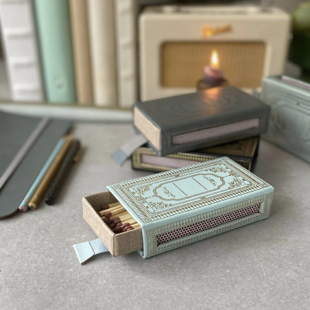 Recycled Leather Matchbox with Long Matches - Image 3