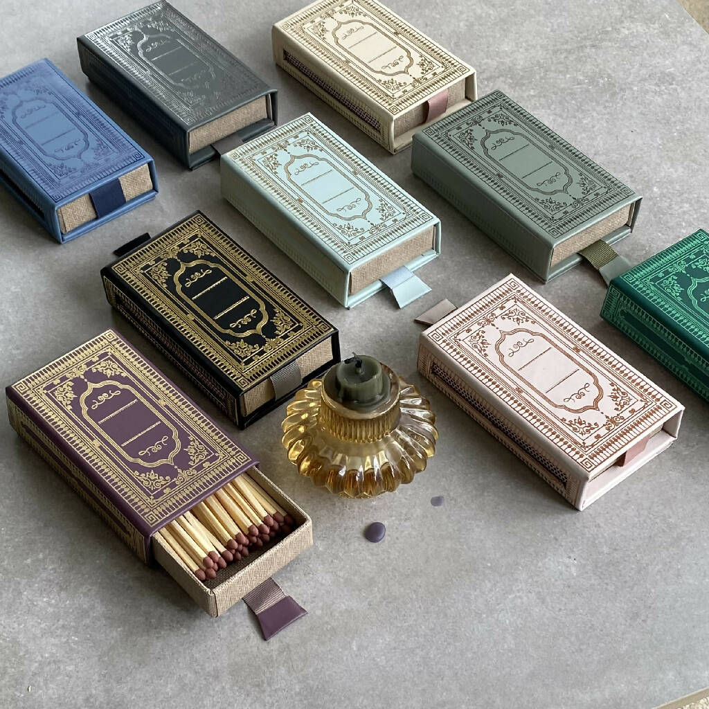 Recycled Leather Matchbox with Long Matches - Image 4