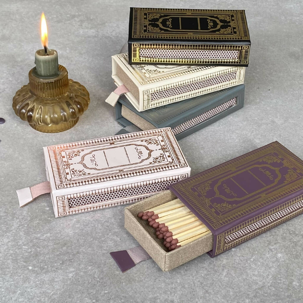 Recycled Leather Matchbox with Long Matches - Image 5